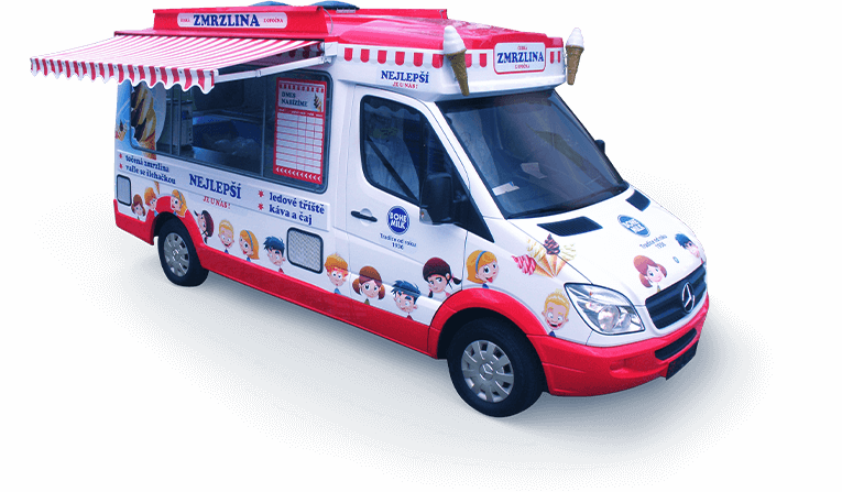 Zmrzlinové auto na akci - Bohemilk
