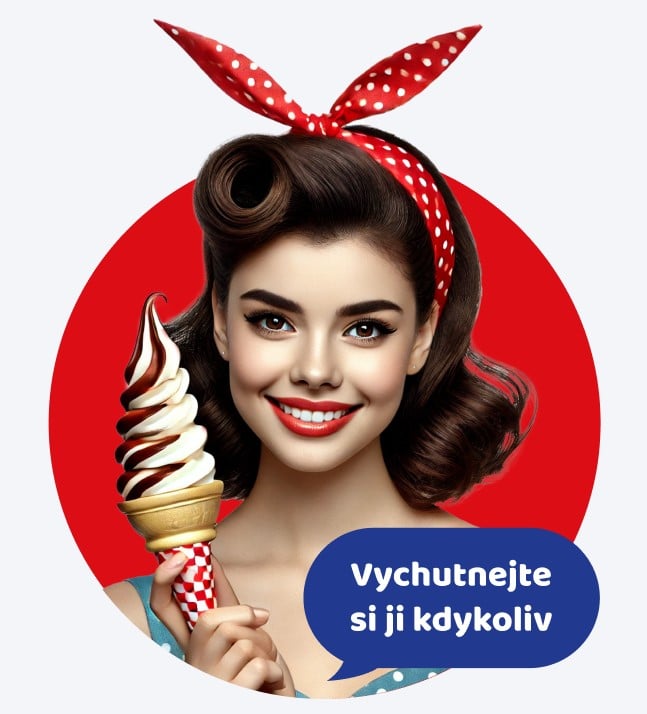 woman with icecream
